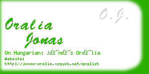 oralia jonas business card
